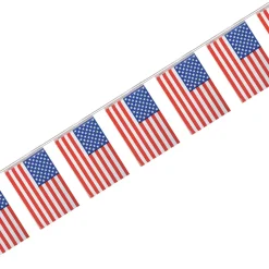 American Flag Pennant String Banner 60' (EACH)