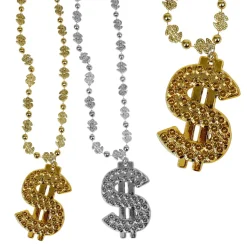 Beads - Dollar Sign 7mm 33" (DZ)