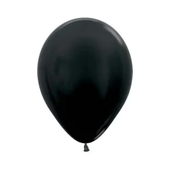Black Pearlized Latex Balloons 5" (100 PACK)