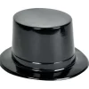 Black Plastic Top Hats (DZ)