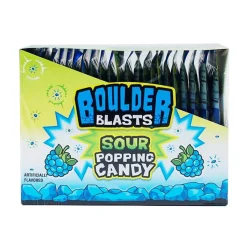 Boulder Blasts Sour Popping Candy - Blue Raspberry (24 PACK)