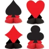 Casino Card Suit Mini Centerpieces 4-1/2" (4 PACK)