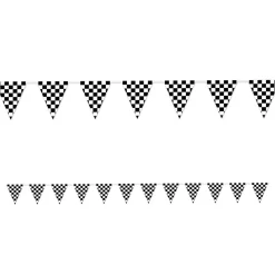 Checkered Pennant Banner 12' (EACH)