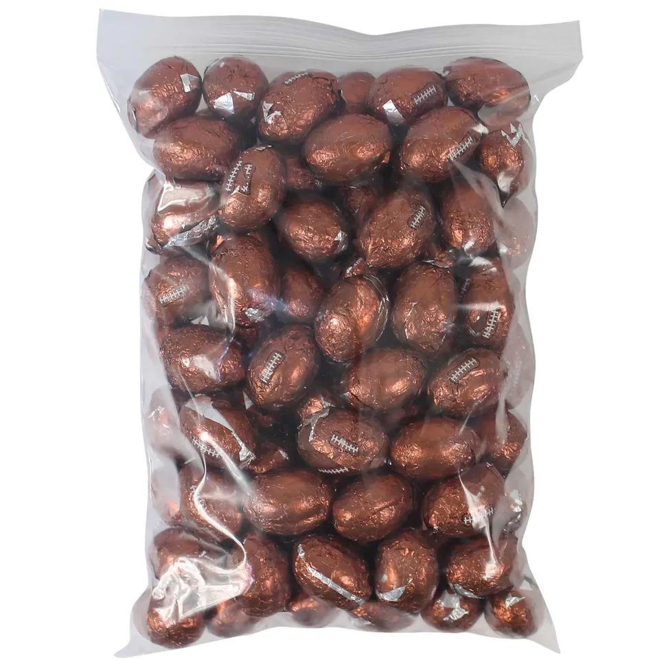 Chocolate Footballs 1" (100 PACK)