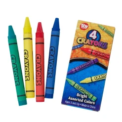 Crayons 2.75" 4 Count (144 PACK)