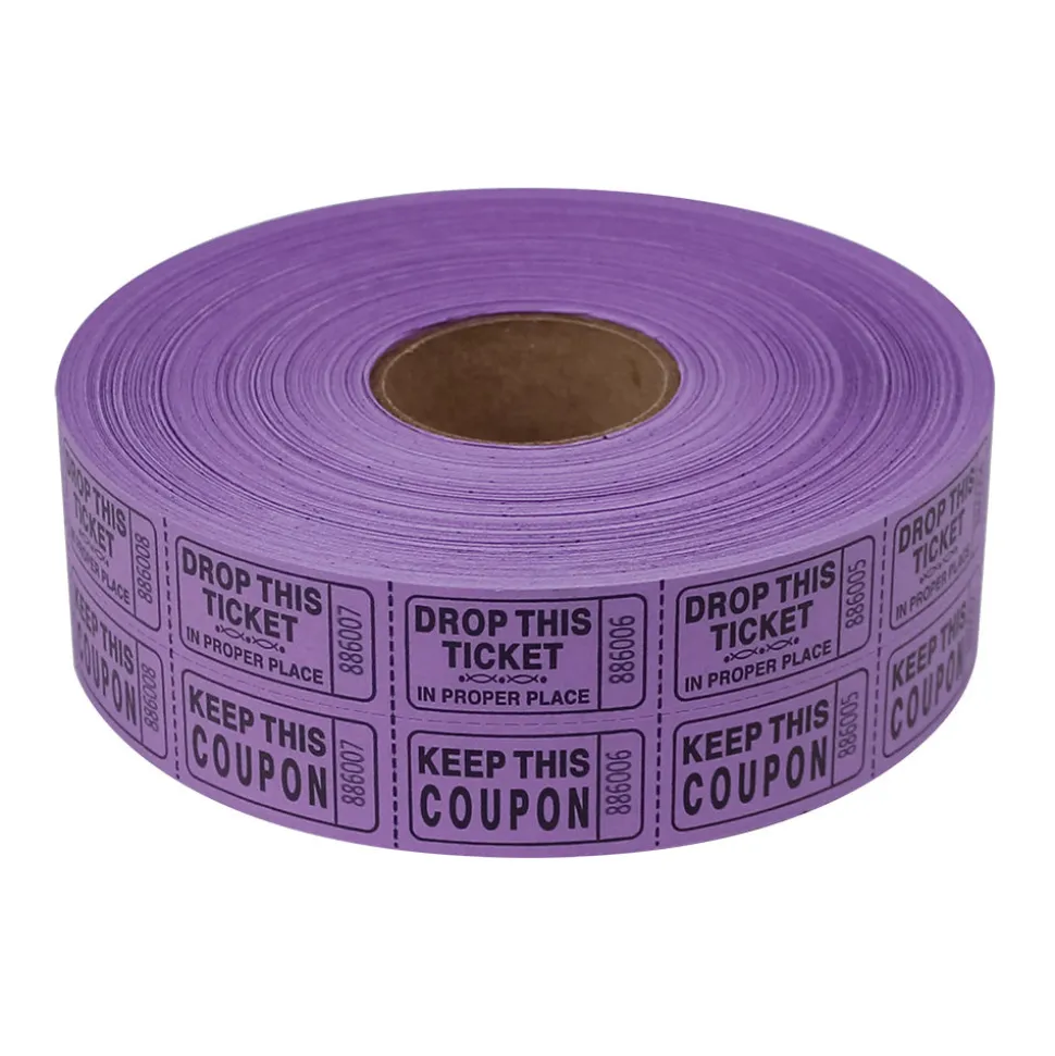 Double Roll Raffle Tickets - Purple 2000 Roll (EACH)