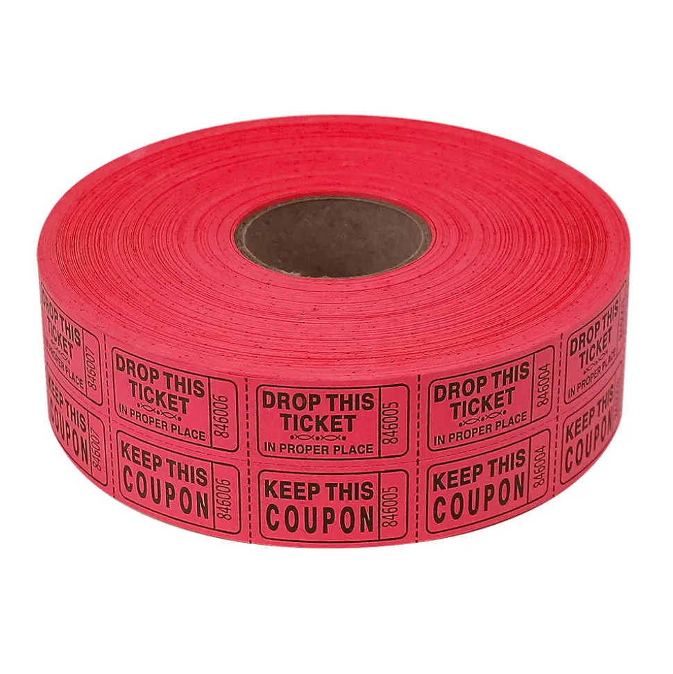 Double Roll Raffle Tickets - Red 2000 Roll (EACH)