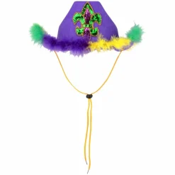 Feather Rimmed Fleur De Lis Cowboy Hat (EACH)