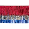 Float Drape - Red Silver Blue Metallic Fringe 15" x 10' (EACH)