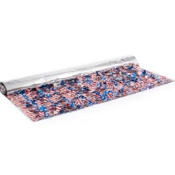 Float Sheeting - Metallic Floral Stars and Stripes 36" x 15' (EACH)