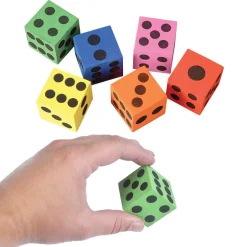 Foam Dice Assortment 1.5" (DZ)