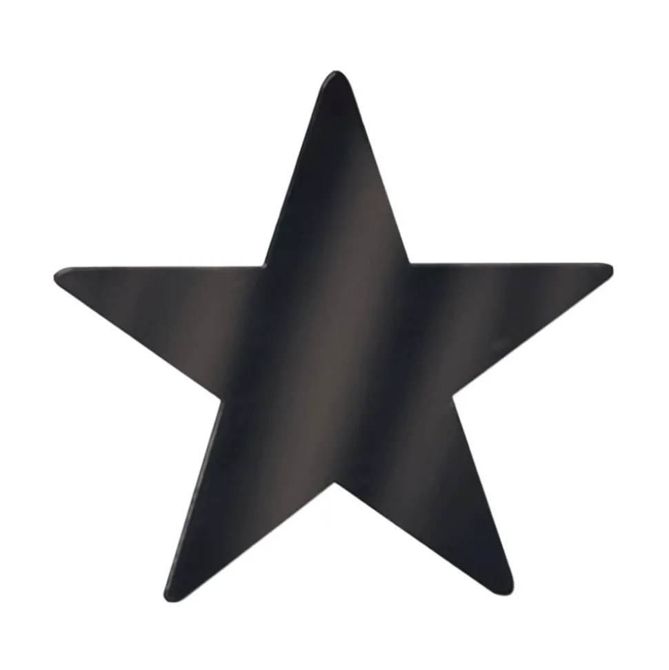 Foil Star Cutout - Black 9" (EACH)
