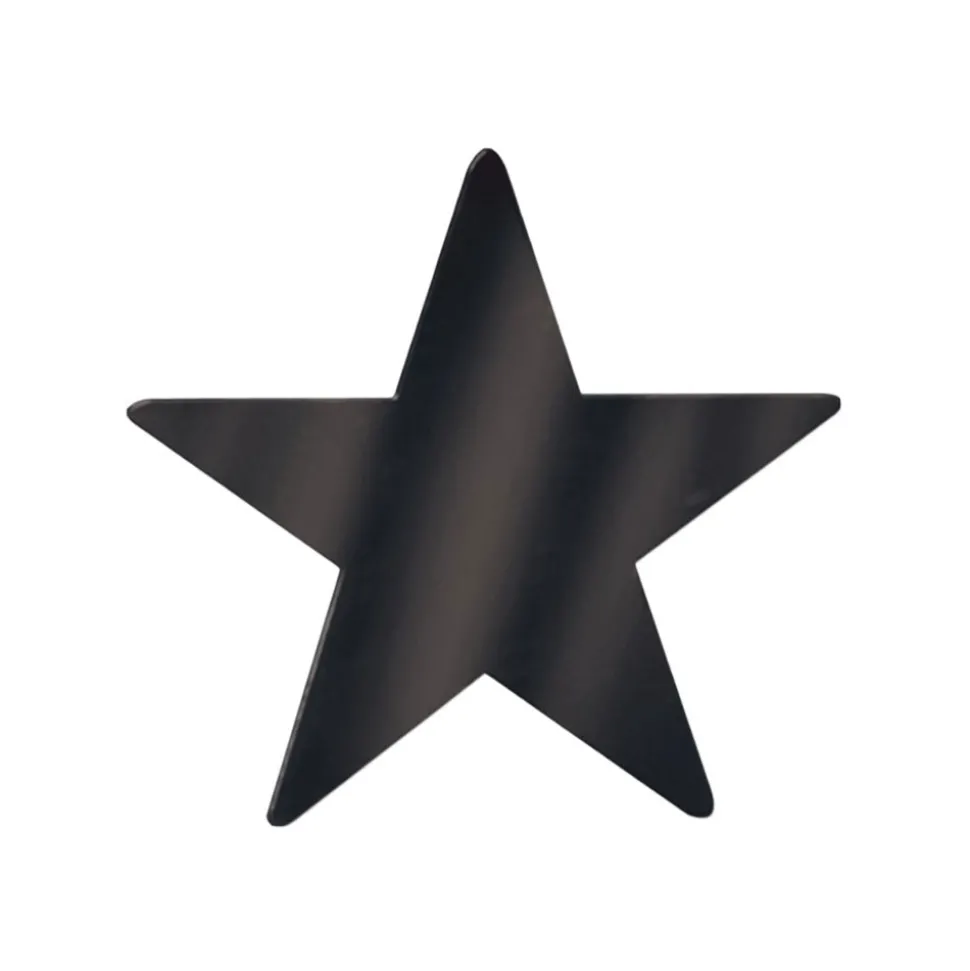 Foil Star Cutout - Black 5" (EACH)