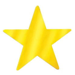 Foil Star Cutout - Gold 12" (EACH)