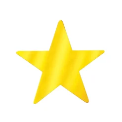 Foil Star Cutout - Gold 5" (EACH)