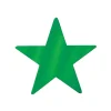 Foil Star Cutout - Green 5" (EACH)