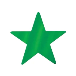 Foil Star Cutout - Green 5" (EACH)
