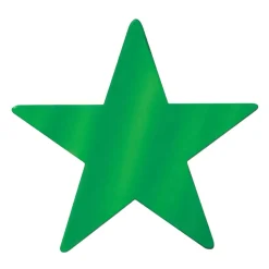 Foil Star Cutout - Green 12" (EACH)