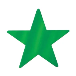 Foil Star Cutout - Green 9" (EACH)