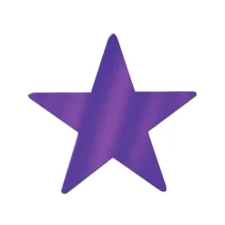 Foil Star Cutout - Purple 5" (EACH)