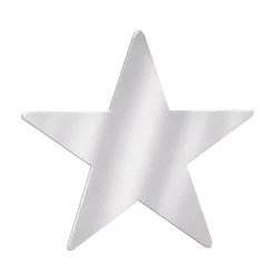Foil Star Cutout - Silver 9" (EACH)