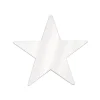 Foil Star Cutout - White 5" (EACH)
