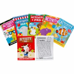 Games and Coloring Sheets Activity Pad Assortment 7" (DZ)