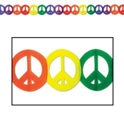 Garland - Rainbow Peace Sign 12' (EACH)