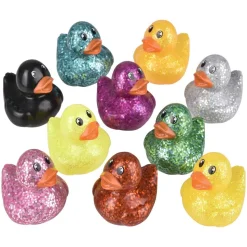 Glitter Rubber Duckling Assortment 1.5" (100 PACK)
