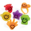 Glitter Smile Face Ring Assortment (48 PACK)