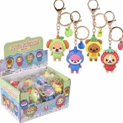 Kawaii Fruit Animal Clip On Assortment 2" (24 PACK)