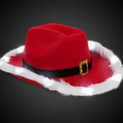 LED Santa Claus Cowboy Hat (EACH)