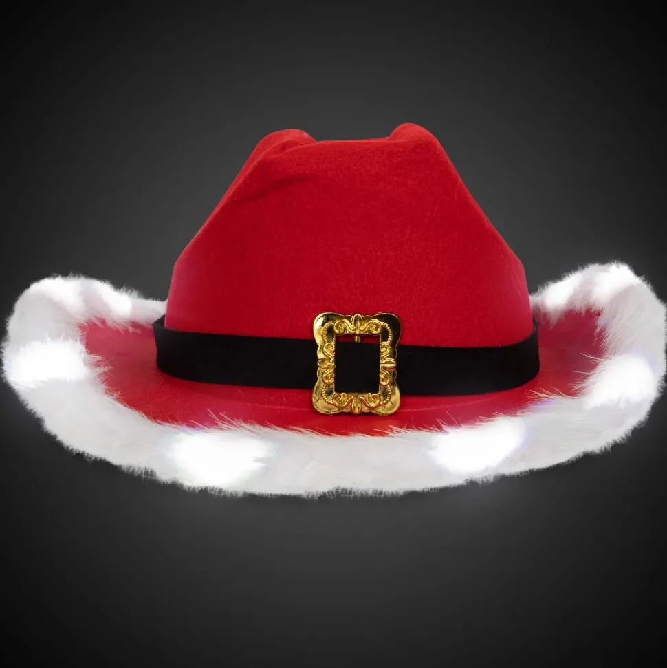 LED Santa Claus Cowboy Hat (EACH)