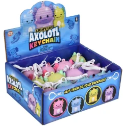 Light Up Axolotl Keychain Assortment 2.5" (DZ)