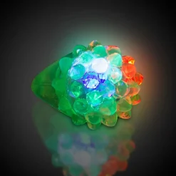 Light Up Bumpy Rings - Green 1.5" (24 PACK)
