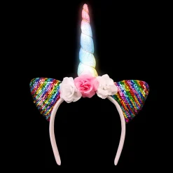 Light Up Flip Sequin Unicorn Headband Assorted (EACH)