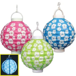 Light Up Lanterns - Hibiscus 8" (3 PACK)