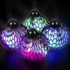 Light Up Mesh Squeeze Glitter Ball Assortment 3