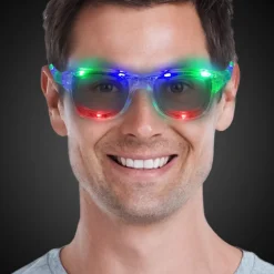 Light Up Multicolor Retro Sunglasses (EACH)