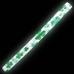 Light Up Shamrock Print Foam Batons 23.5" (DZ)