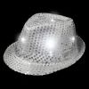 Light Up Silver Fedora (EACH)
