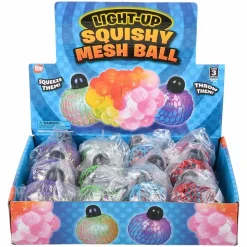 Light Up Squeeze Mesh Grape Ball Assortment 2-1/3