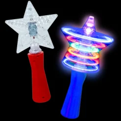 Light Up Star Magic Wand Assorted 10