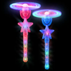 Light Up Star Spinner Windmill Wand Assorted 14" (EACH)