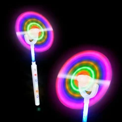 Light Up Swivel Spinner Wand - White 15" (EACH)