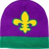 Mardi Gras Fleur De Lis Beanie Hat (EACH)