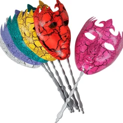 Mardi Gras Mask - Cracked Assorted (EACH)