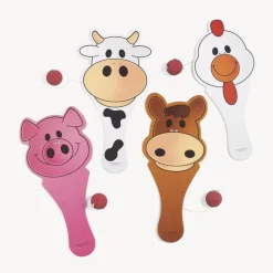 Paddle Ball - Farm Animals 9" (DZ)