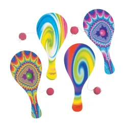 Paddle Ball - Psychedelic Tie-Dyed 9" (DZ)