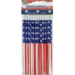 Patriotic Pencils 7.5" (DZ)